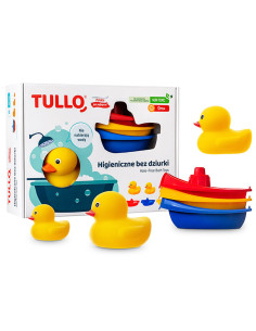 TULLO ZABAWKI DO KĄPIELI 6 SZT. BEZ DZIURKI HIGIEN