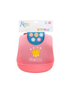 Kiokids Śliniak silikonowy z kieszonką PRINCESS 2