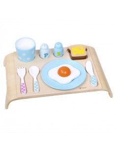 CLASSIC WORLD Drewniany Zestaw Śniadaniowy BLUE