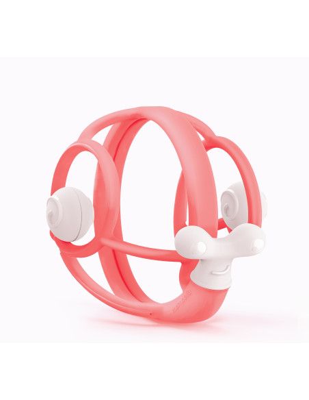 Gryzak z Grzechotką Ślimak Deluxe Pink, Mombella