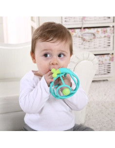 Gryzak z Grzechotką Ślimak Deluxe Blue, Mombella 2