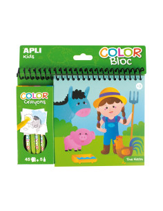 APLI KIDS Kolorowanka z kredkami - Farma