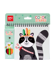 APLI KIDS Kolorowanka z markerami - Color Stripes
