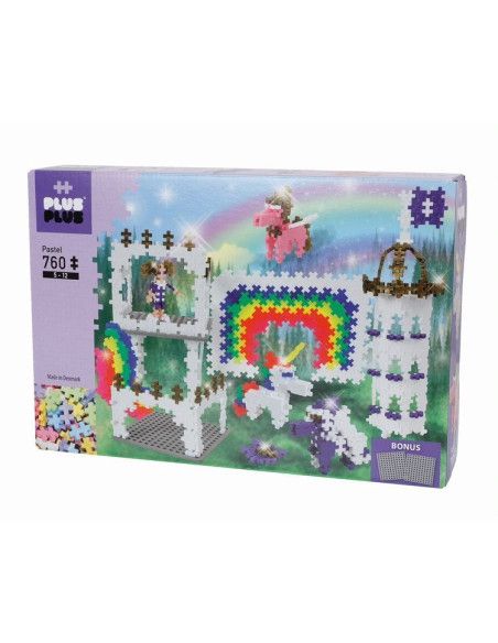 Klocki Tęczowy Zamek Mini Pastel 760 szt, Plus Plus