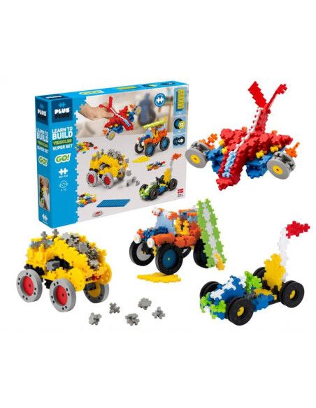 Klocki Auta i Pojazdy Learn to build Mini Mix 800 szt, Plus Plus