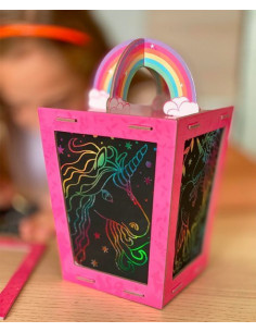 Zestaw Kreatywny Zdrapka Lampion Jednorożec Box Candiy 2