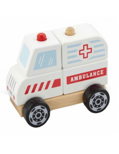 VIGA Drewniane Klocki Ambulans