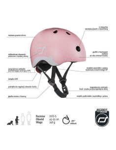 SCOOTANDRIDE Kask z odblaskami XXS-S dla dzieci 2