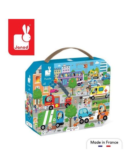 Puzzle w Walizce Miasto 36 Elementów Janod