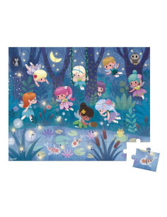 Puzzle w Walizce Wróżki i Lilie Wodne 36 Elementów Janod 2