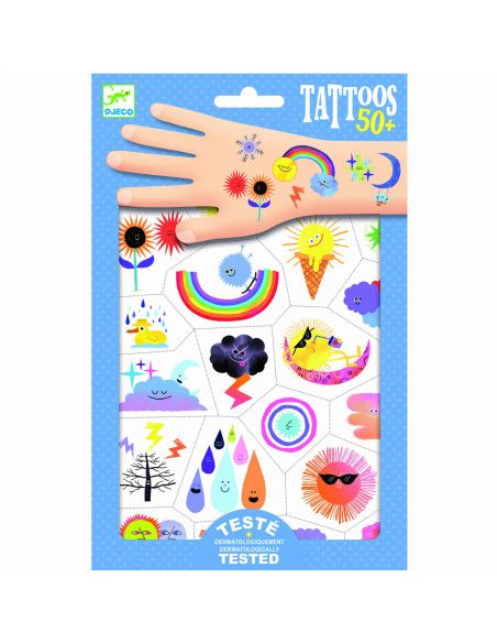 Tatuaże Zmywalne dla Dzieci POGODA Djeco