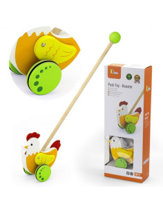 Viga Toys Drewniany Pchacz Edukacyjny Kurka