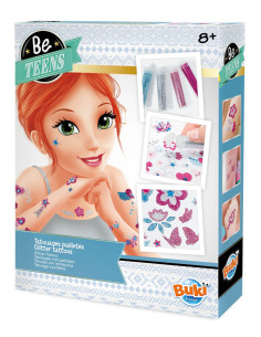 Zestaw Artystyczny BROKATOWE TATUAŻE Zrób to Sam Buki France