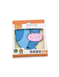 VIGA Pierwsze drewniane Puzzle maluszka Hipopotam 2