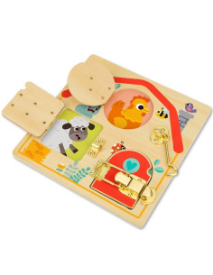 Tooky Toy Drewniana Tablica Manipulacyjna Otwieran 2