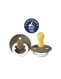 BIBS smoczek uspokajający DARK OAK NIGHT "M"