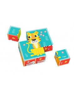 TOOKY TOY Układanka Montessori Bloki Kostki Sześci 2