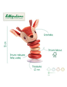 Grzechotka z Przyssawką Sarenka Stella 6 m+ LILLIPUTIENS 2