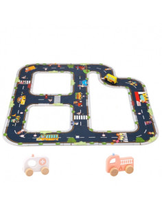 TOOKY TOY Zestaw Droga Puzzle dla Dzieci Autostrad