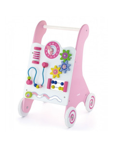 Viga Toys Pchacz Drewniany Edukacyjny Różowy