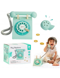 CLASSIC WORLD Klasyczny Drewniany Telefon dla Dzie