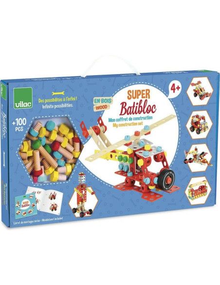 Drewniane Klocki Konstrukcyjne Super Batibloc