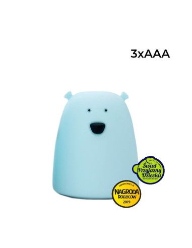 Lampka Nocna Silikonowa Miś Mały Niebieska Rabbit&Friends