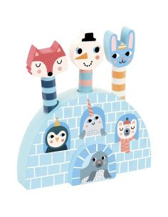 Drewniane Igloo pop-up ze Skaczącymi Figurkami Vilac