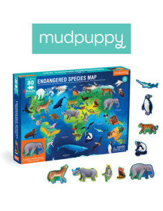 Mudpuppy Puzzle edukacyjne Zagrożone gatunki
