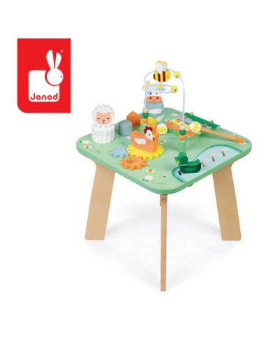 Wielofunkcyjny stolik edukacyjny drewniany Janod
