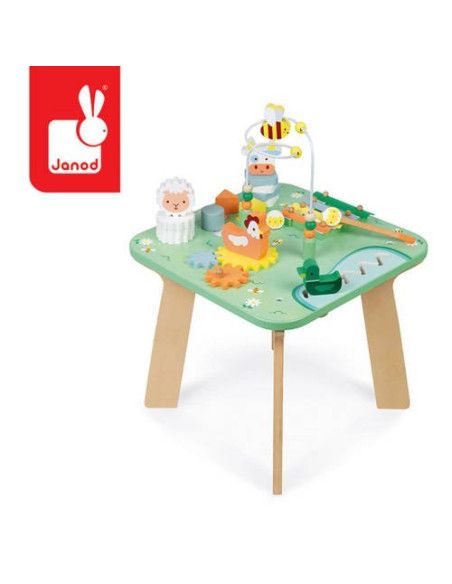 Wielofunkcyjny stolik edukacyjny drewniany Janod