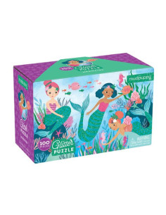 Mudpuppy Puzzle z brokatem Syrenki 100 elementów 5