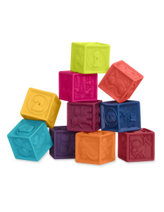 Miękkie Klocki Sensoryczne Zestaw Mały One Two Squeeze B.Toys