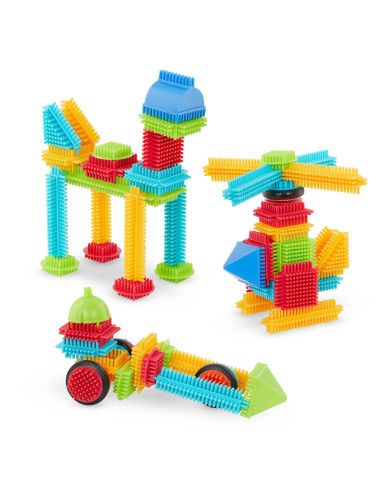 Klocki Jeżyki w Pudełku 56 Elementów, Bristle Blocks