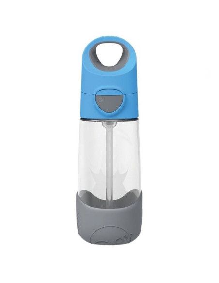 Butelka Tritanowa ze Słomką, Bidon 450 ml, Blue Slate