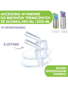 Ustniki zapasowe do bidonów termicznych ze słomką 350 i 500 ml, 2 szt