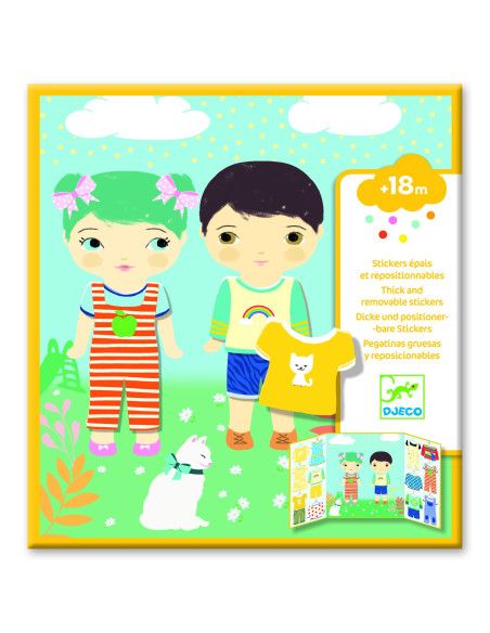 Zestaw z Naklejkami Wielokrotnego Użytku UBRANIA Djeco
