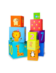 Drewniane Klocki Magic Box Układanka Wieża Zabawka Edukacyjna Classic World