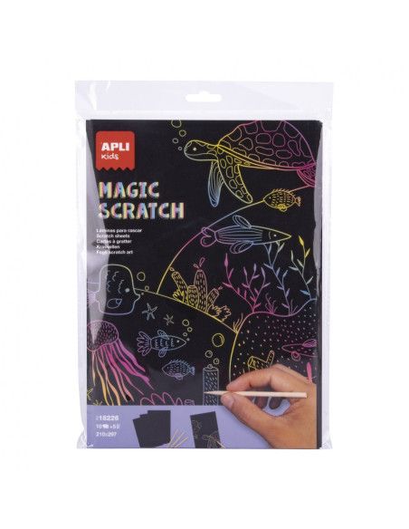 Zestaw Wydrapywanek Magic Scratch A4 Apli Kids
