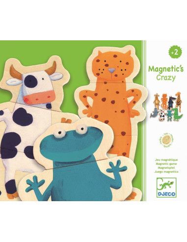 Drewniane Puzzle Magnetyczne ZWIERZĄTKA Djeco