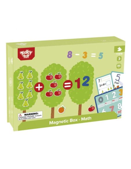Drewniana Gra Magnetyczna Układanka Montessori dla Dzieci Nauka Liczenia TOOKY TOY