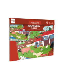 Puzzle Magnetyczne i Gra Szukaj Lupą Farma Scratch