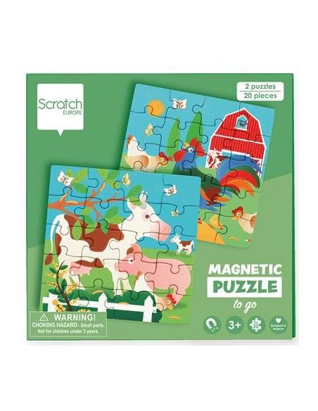 Puzzle Magnetyczne Książka Podróżna Farma Scratch