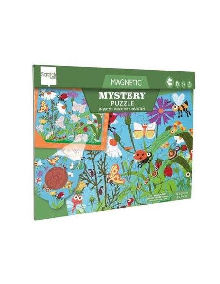 Puzzle Magnetyczne i Gra Szukaj Lupą Robaczki Scratch