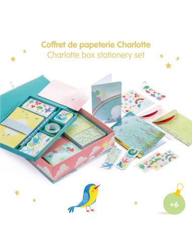 Papeteria Kuferek z Zestawem Papierniczym CHARLOTTE Djeco