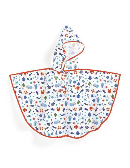 Pelerynka Przeciwdeszczowa dla Dziecka 3-5 lat OCEAN Djeco