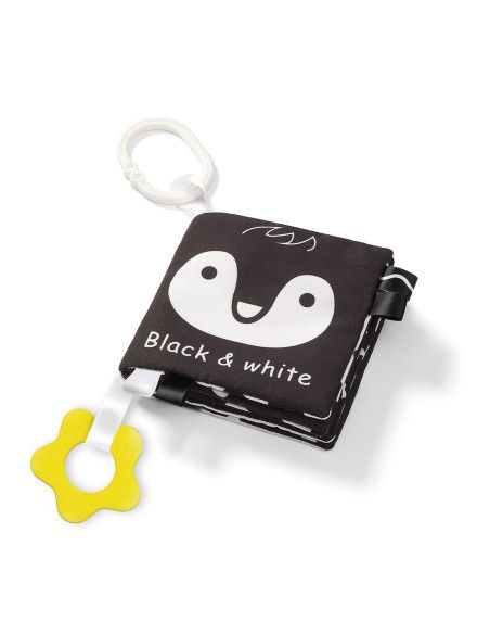 Kontrastowa Książeczka Sensoryczna z Gryzakiem i Zawieszką BLACK&WHITE Babyono