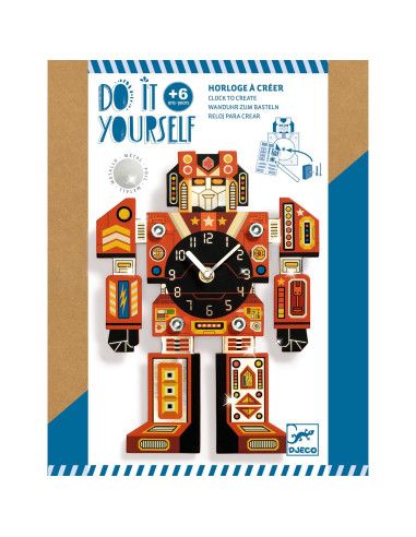 Zestaw Artystyczny Zrób to Sam ZEGAR ROBOT Djeco