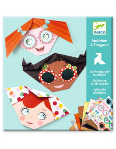 Zestaw Kreatywny Origami z Naklejkami WESOŁE TWARZE Djeco