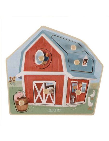 Drewniane Puzzle Little Farm Little Dutch